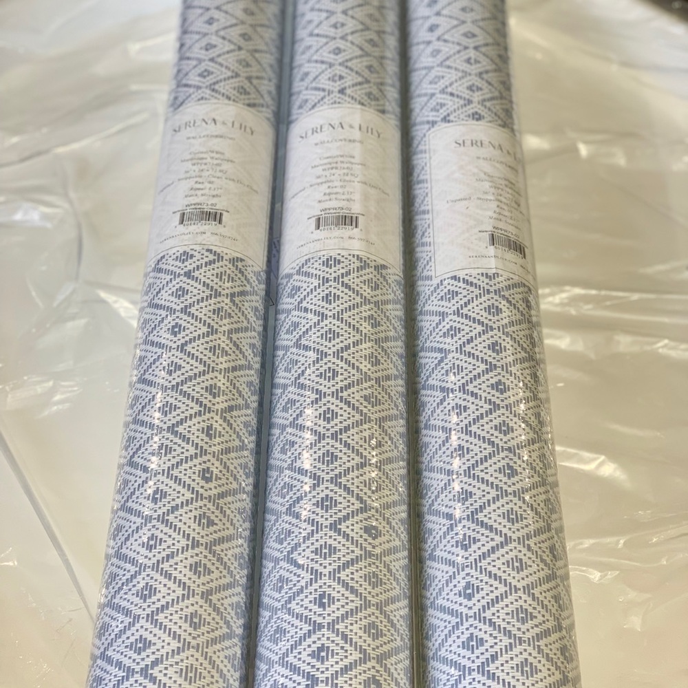NEW Serena & Lily Martinique Wallpaper-Coastal/White